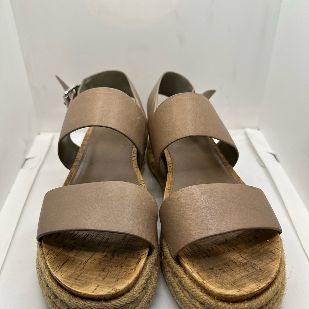 Marc Fisher Tan Sandals with Wide Straps